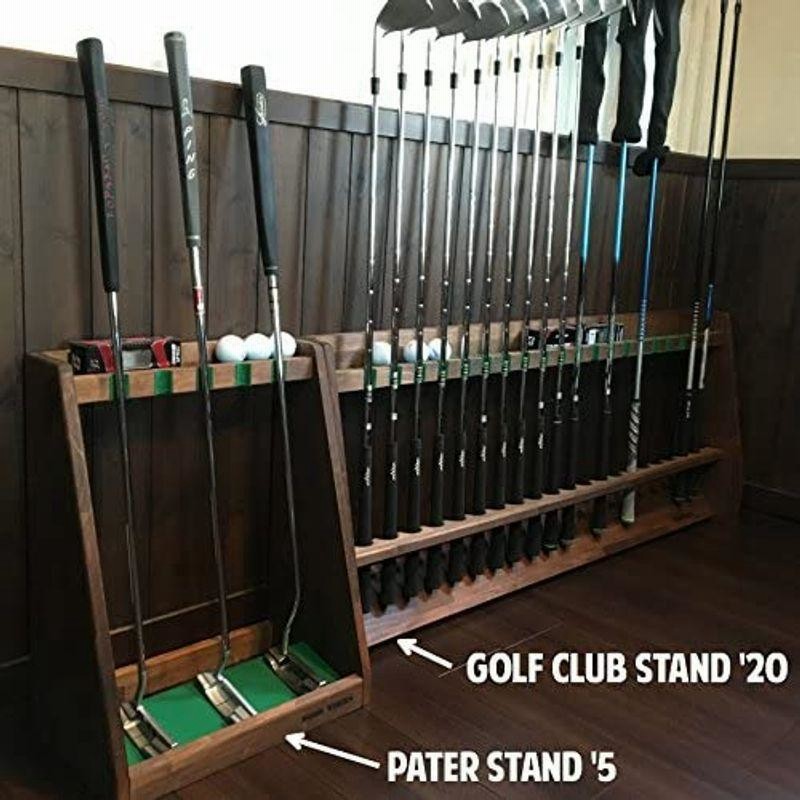 WOOD WORKS ゴルフクラブスタンド パター５本用 色：ナチュラル組立済