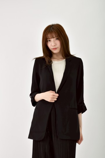 (M) zara西裝五分袖墊肩黑色外套