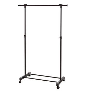 ikloo 宜酷屋 台製時尚單桿延伸曬衣架  80~150 x 42 x 102~166cm  黑色