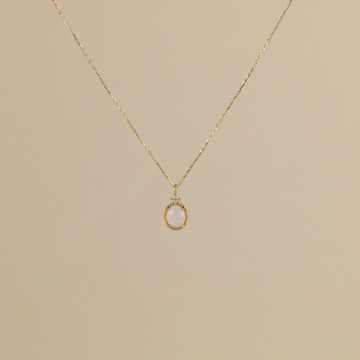 【 ARTE WHITE 】K10 白樺光影蛋白石項鍊