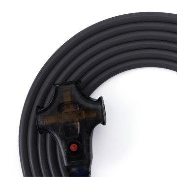 ADAMOUTDOOR 戶外延長動力線15M(黑))(露營 野營 延長線 電源線 檢驗局通過)