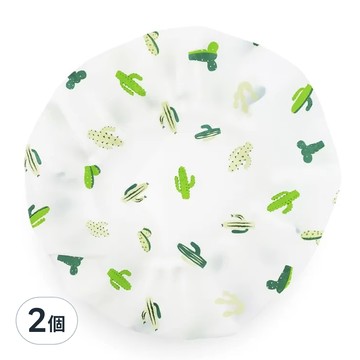 BEAUTYOUNG 妝漾 可愛浴帽  成人版直徑約30cm  無毒彈性佳  多種款式可選  仙人掌  2個