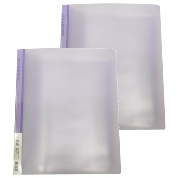 Lan CHYn 連勤牌文具 PP 果凍色系60入資料簿 LC-60JL-PE  紫色  2本