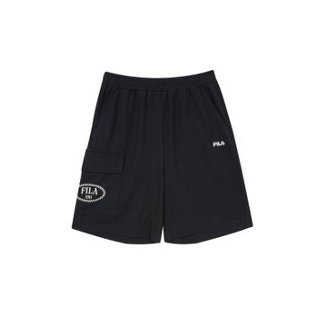 FILA KIDS 童針織短褲-黑色 1SHA-4407-BK