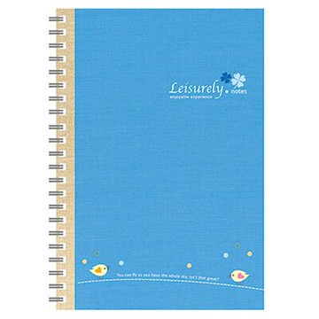 美加美 18K 悠閒生活 膠圈筆記 藍 3本 /包 AO3008【APP滿額下單10%點數(單一帳號最高5000點)】1/31止