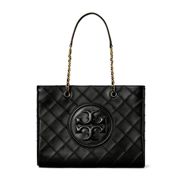 TORY BURCH Fleming 純色壓紋標識編織鏈條斜紋 托特包Tote包購物袋單肩手提包 152337(預購)~【 購物節優惠 ★ 菲尼斯 國際精品 3折起 】
