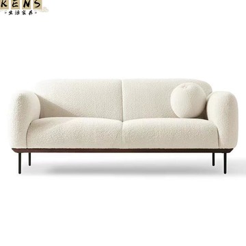 公司貨 免運 可開立發票 沙發 沙發椅 單人沙發 客廳沙發現代復古簡約羊羔絨沙發家用小戶型客廳布藝沙發北歐輕奢實木沙發工廠現貨直銷 售後保障 全館八折 5k830