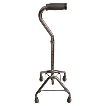 穩穩四腳杖 立式伸縮杖 鋁合金材質 台灣製 ZHTW2031  咖啡色  1支