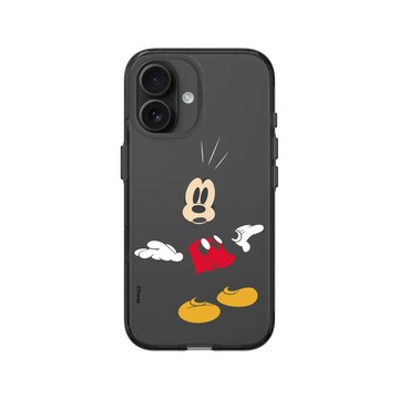 iPhone 16 Clear (相機按鈕) 酷墨灰 - 迪士尼-米奇 Mickey - 黑標款-米奇只有彩色