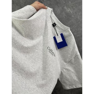 美式潮牌重磅白灰色純棉短袖t恤男女夏季寬松情侶百搭半袖上衣ins