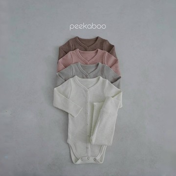 peekaboo 莫代爾羅紋寶寶套裝｜嬰兒包屁衣 兒童睡衣 寶寶衣服 嬰兒衣服 女童套裝 嬰兒帽子 韓國童裝