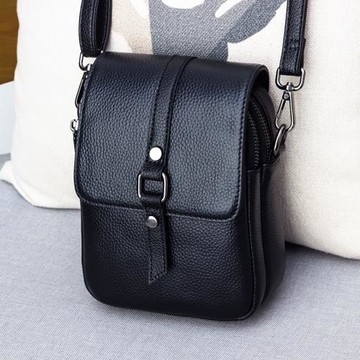 手機包女斜挎小包包2024新款百搭真皮迷你豎款女士放手機的單肩包