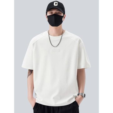 (免運)液氨棉短袖T恤男夏季2025新款涼感冰絲薄款半袖體恤男士上衣夏天