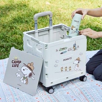 【Black HAMMER 官方直營】史努比手拉折疊收納推車38L/露營用