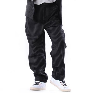 少年兒童街舞條紋西褲POPPING/LOCKING震感舞鎖舞褲子西褲演出服