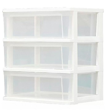 [COSCO代購6] D47378 IRIS OHYAMA 三層抽屜式透明收納櫃 NSW-543