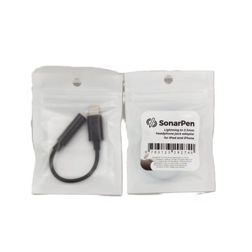 SonarPen 原廠Lightning轉接頭_-可轉接Sonarpen 3.5mm 感壓筆適用iPad,iPhone