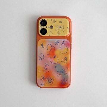 ✨iPhone手機殼✨ins復古油畫水果大視窗 全包精孔手機殼適用蘋果iPhone17promax高
