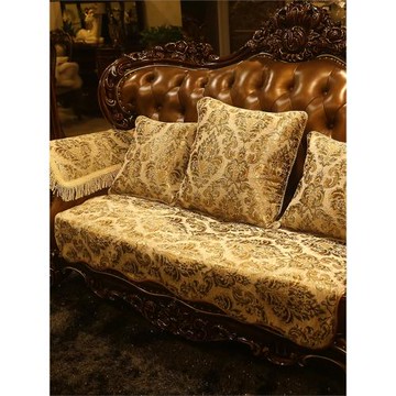 新款織金雪尼爾防滑沙發墊套 皮沙發專用防滑坐墊 奢華四季款座墊