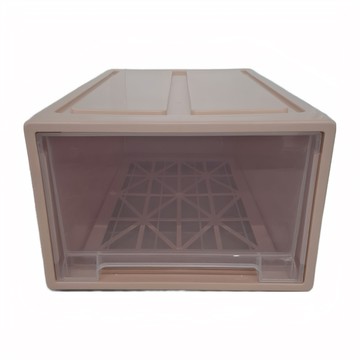 透明抽屜收納盒 32L(粉色)  47x32x21cm  1個