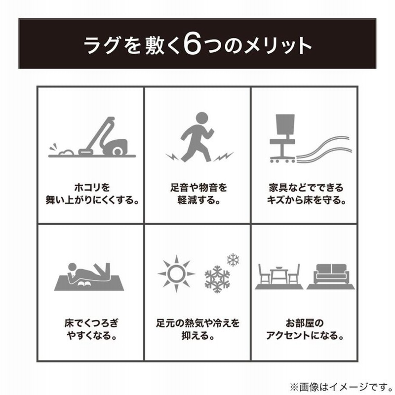 ほこりが取れやすい洗えるラグ(Nクリーンウォッシュ GY 200X240