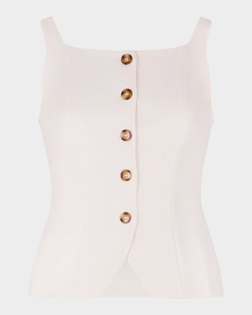 Sabina Tailored Button-Down Top