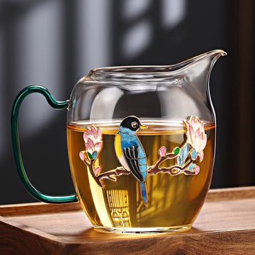 冠發景泰藍玻璃公道杯手工加厚耐熱功夫茶具倒茶杯茶海高檔分茶器