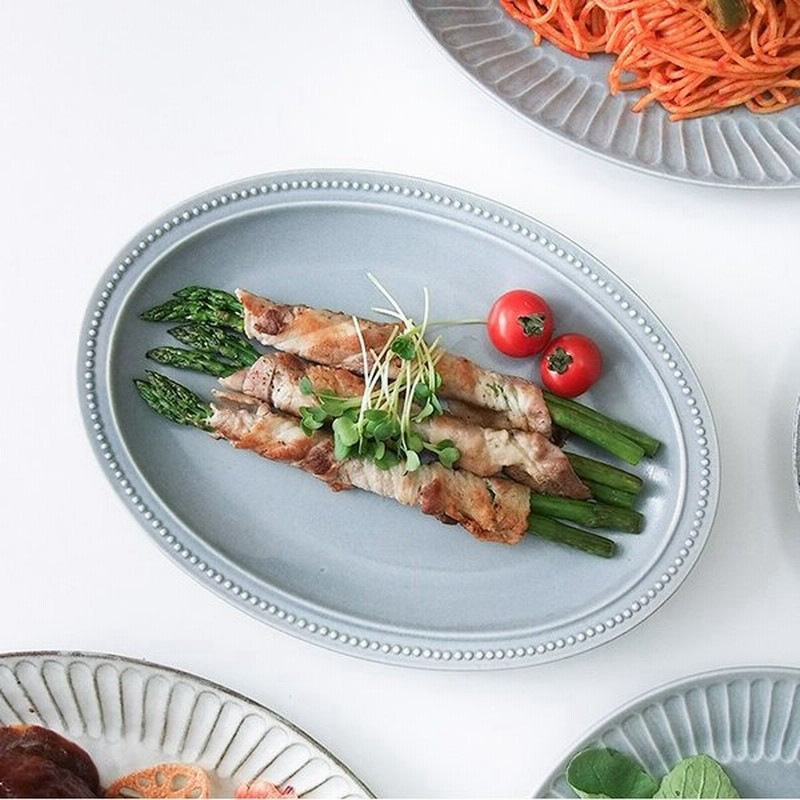 グレー リムドット オーバルプレート 26cm おしゃれ カフェ食器 大皿 パスタ皿 ワンプレート ランチプレート 洋食器 和食器 北欧 美濃焼 通販 Lineポイント最大get Lineショッピング