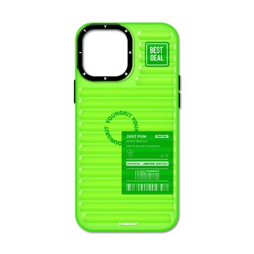 iPhone 13 Pro Max 殼 YOUNGKIT原創潮流 iPhone 13 Pro Max 6.7吋 螢石系列 立體透彩防摔手機殼(蹤野綠)
