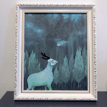 迷霧森林//壓克力畫(含框)