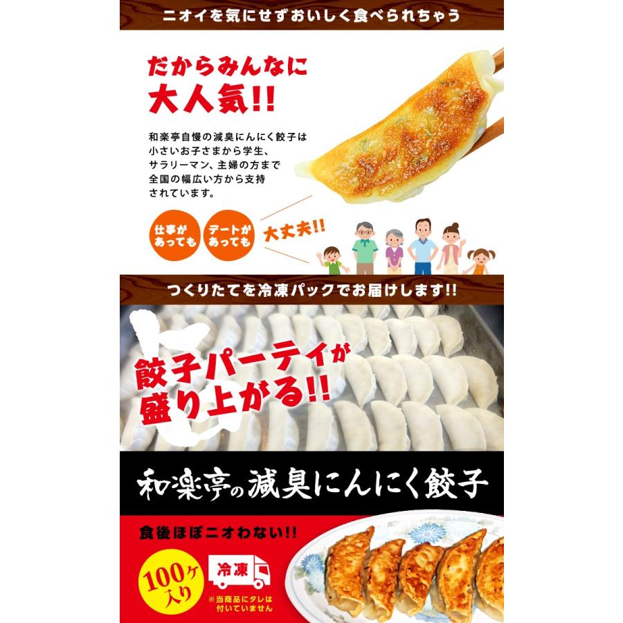 臭わない減臭ニンニク生冷凍餃子１００個入り