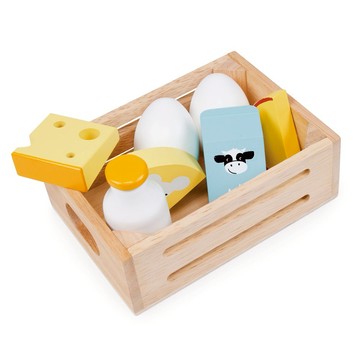 【美國 Mentari】新鮮乳製品木盒(木製玩具/角色扮演/扮家家酒)