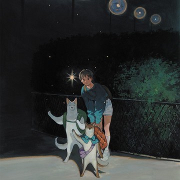 我們在這裡|諾瑪 |韓國插畫藝術紙海報A4|水彩、水粉