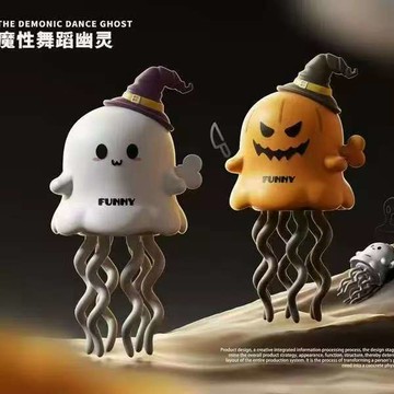 【南瓜聖誕解壓模型】跳舞玉米 萬聖節南瓜 幽靈聖誕魔性扭扭解壓整蠱玩/具 擺件 模型 生日禮物 交換禮物