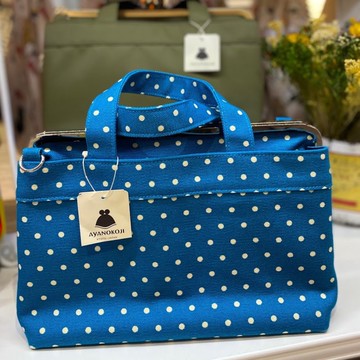 京都綾小路口金包-手提方包-水玉點點(絕版品-含斜背帶)