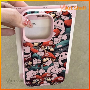 蘋果16promax 手機殼超級瑪利歐大集合iPhone 15新款14 13 12 11 7P8P手機保護套xs xr創