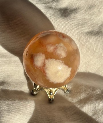 瑪達加斯加 龍紋 牛血紅 櫻花瑪瑙 水晶球 crystal 擺設  擺件