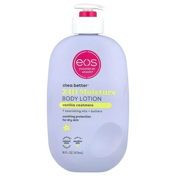 EOS, Shea Better™，24 小時保濕，香草羊絨，16 液量盎司（473 毫升）
