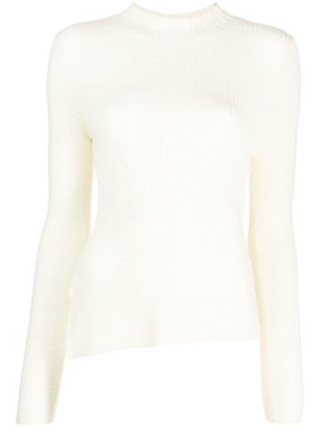 b+ab - ribbed-knit wool jumper - women - Wool - XS - White