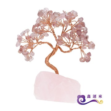 鑫運來◎粉晶原礦招財樹