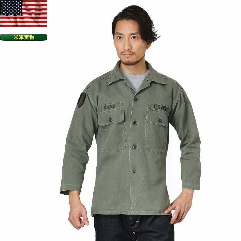 米軍実物 OG-107 果てしない ユーティリティシャツ 17,1/2x34(XL~2XL)
