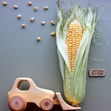 【新年禮物】淳木童話  俄羅斯積木  車子系列 :推土機