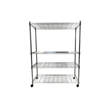 我塑我形 120 x 45 x 140 cm MIT耐重移動式萬用鐵力士鍍鉻四層收納架 置物架 鐵力士架 四層架