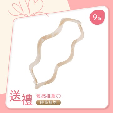 FRANCE LUXE 波浪醋酸纖維髮箍〈珍珠白〉