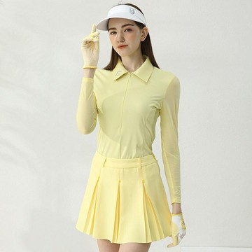 【高爾夫穿搭】高爾夫球裙 高爾夫短裙 運動短裙 夏季高爾夫女裝長袖網球裙子套裝女冰絲上衣golf服裝女透氣百褶裙