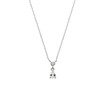 白色拓帕石項鍊