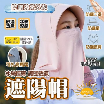 隔日🚚 冰絲防曬面罩 冰絲面罩 防風面罩 防曬面罩帽 遮陽帽 涼感頭套 面罩 安全帽頭套 夏季防曬頭套 冰絲防曬頭套