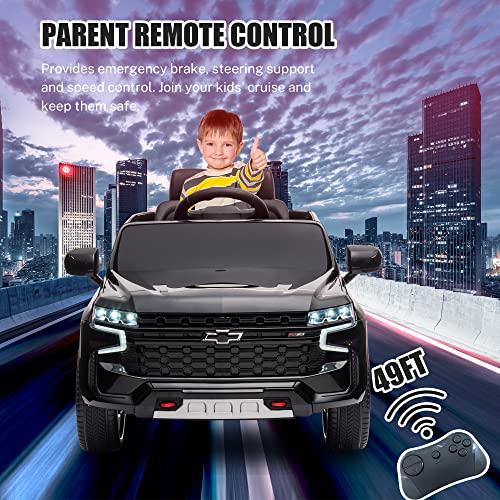 ENYOPRO Ride On Car for Kids, Licensed Chevrolet Tahoe SUV 12V7AH Battery Powered Ride On Toy Car, Kids Boys Girls Electric Car with Remote Contr