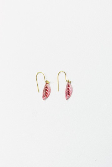 手繪耳環 - 葉子