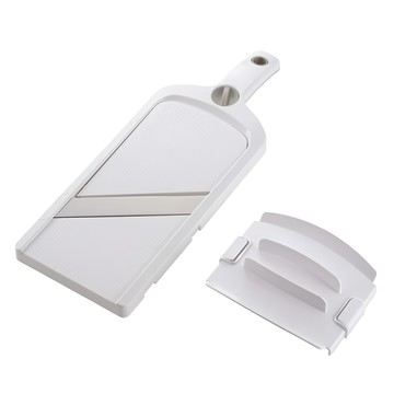 刨絲調理器 四角刃  白色 + 銀色  1個